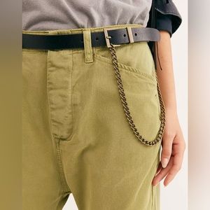 Free People Gigi Leather Chain Belt